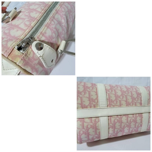 Sold***Authentic CHRISTIAN DIOR Monogram Boston Bag Pink - Picture 12 of 16